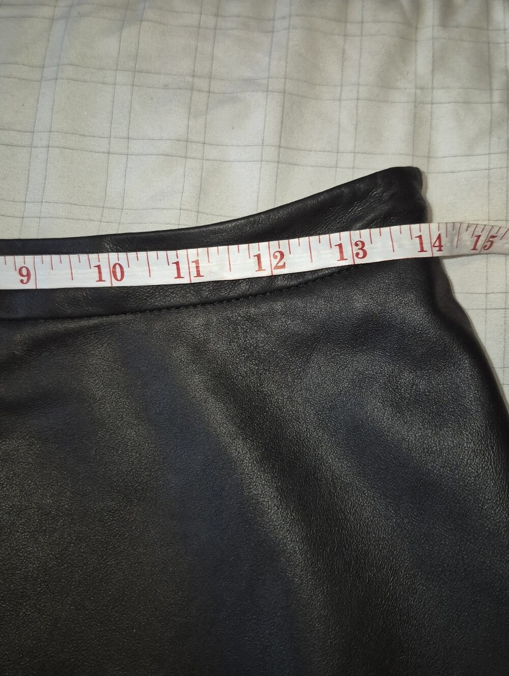Joie Black Lambskin A-Line Knee-Length Skirt Genuine Leather - Picture 7 of 8
